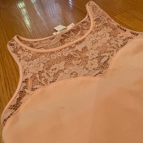 NWOT Forever21 Women Baby Pink Lace Sweetheart Neckline Sleeveless Bodycon Dress - Picture 6 of 6